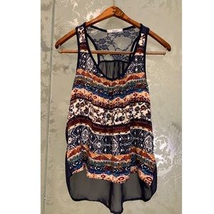 Papaya Bohemian Print Tank